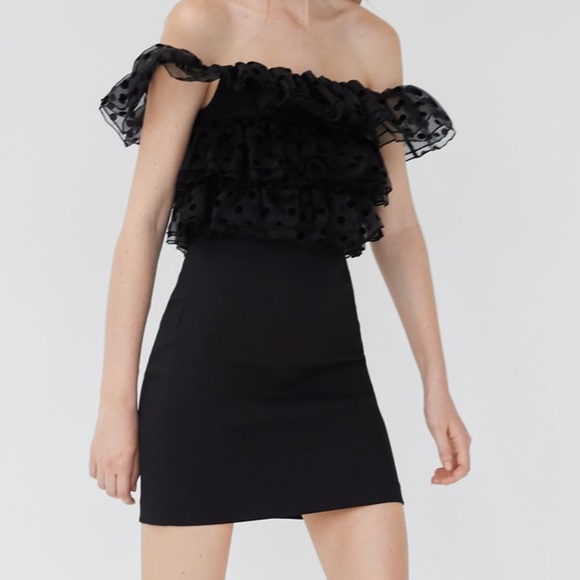 Zara Ruffled Mini Dress - Picture 3 of 7
